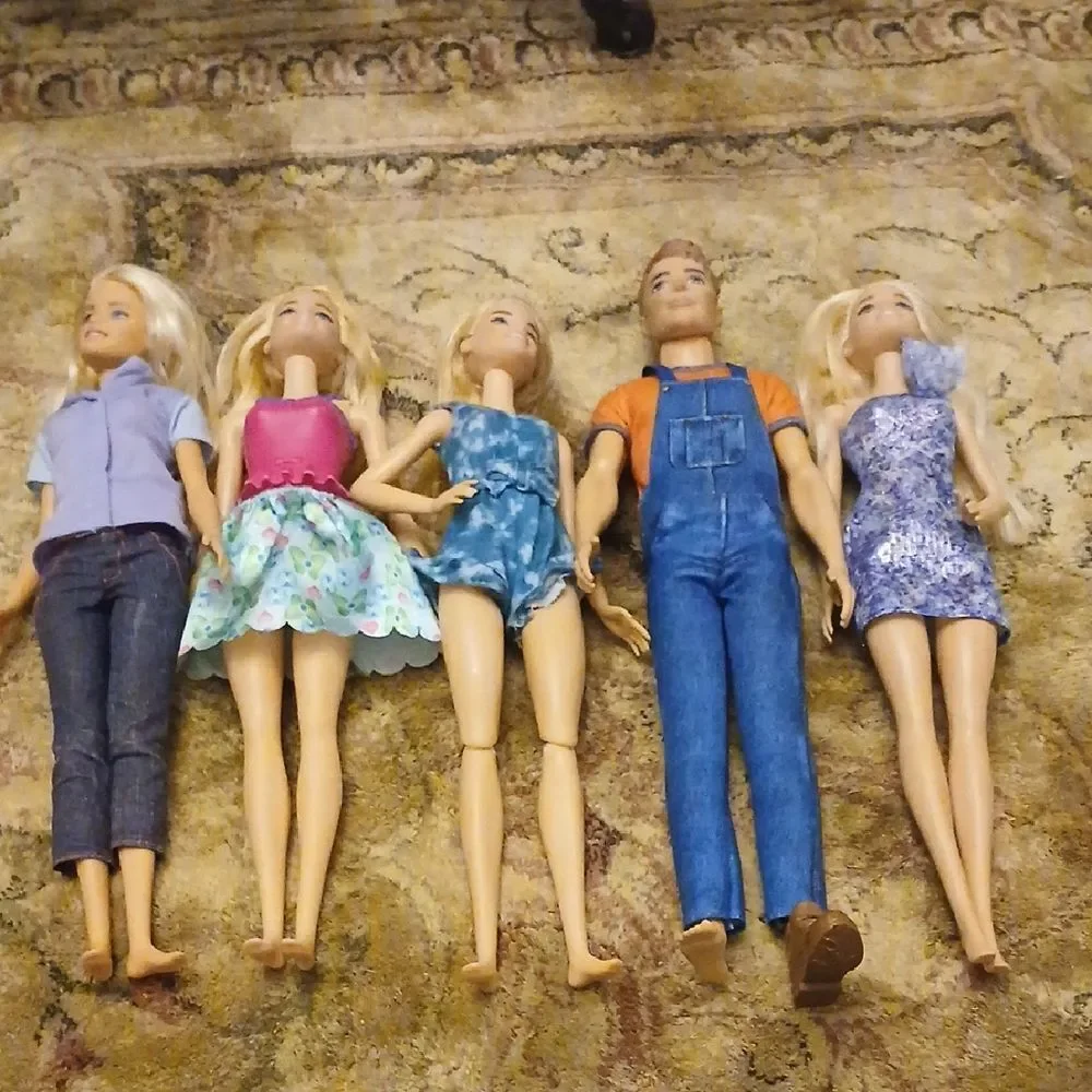 Fashion Doll Set with Colorful Outfits